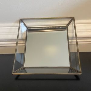 The Container Store mirror jewelry square tray